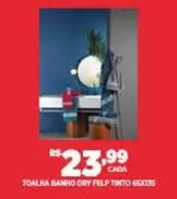 Oferta de Toalha Banho Diy Felp Tinto por R$23,99 em DB Supermercados