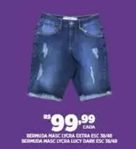 Oferta de Extra - Bermuda Masc Lycra Extra Esc por R$99,99 em DB Supermercados