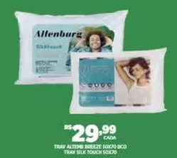 Oferta de Breeze - Trav Alteve 50x70 Bco Trav Silk Touch 50x29 por R$29,99 em DB Supermercados