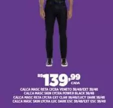 Oferta de Power - Calça Masc Reta Verdea por R$139,99 em DB Supermercados