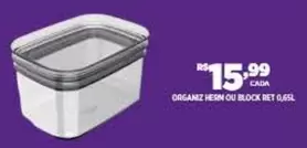 Oferta de Block - Organiz Herm Ou por R$15,99 em DB Supermercados