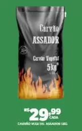 Oferta de Rs - Carvão Vileg Taj Assador por R$29,99 em DB Supermercados