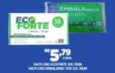 Oferta de Eco - Saco Lido forte Sol, Saco Lido Enbalanec por R$5,79 em DB Supermercados