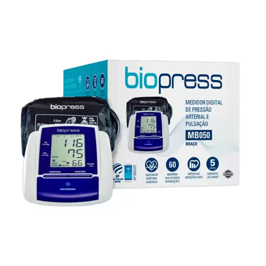 Oferta de Medidor Digital De Pressão Biopress Braço MB050 1 Unidade por R$192,99 em Drogal