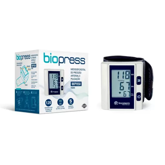 Oferta de Medidor Digital De Pressão Biopress Punho MP050 1 Unidade por R$117,99 em Drogal