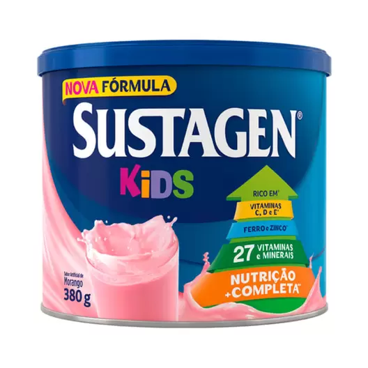 Oferta de Complemento Alimentar Sustagen Kids Sabor Morango 380g por R$34,99 em Drogal