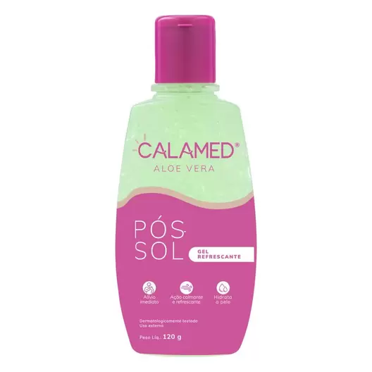 Oferta de Gel Refrescante Pós-Sol Calamed Com Aloe Vera 120g por R$16,89 em Drogal