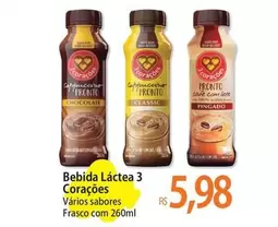 Oferta de O boticario - Bebida Láctea 3 Corações por R$5,98 em Atacadão