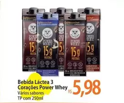 Oferta de Chocolate - Bebida Láctea 3 Corações Power Whey por R$5,98 em Atacadão