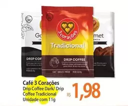 Oferta de 3 Corações - Café por R$1,98 em Atacadão