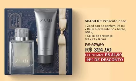 Oferta de Zaad - Kit Presente por R$324,9 em O Boticário