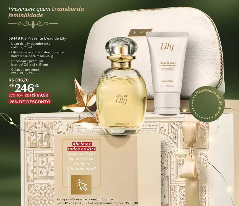 Oferta de Lily - Desodorante Colônia por R$246,9 em O Boticário