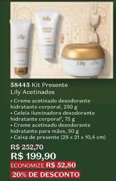 Oferta de Lily - Kit Presente por R$199,9 em O Boticário