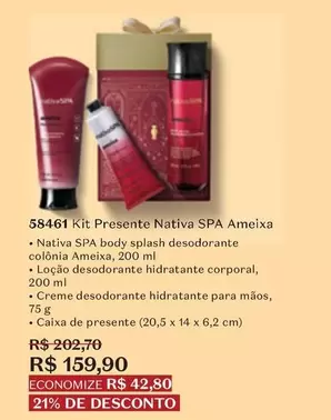 Oferta de Nativa - 58461 Kit Presente Nativa Spa Ameixa por R$159,9 em O Boticário