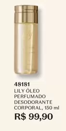 Oferta de Lily - Óleo Perfumado Desodorante Corporal por R$99,9 em O Boticário