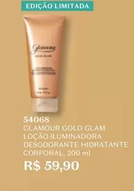 Oferta de Glamour - Gold Glam Loção Illuminadora Desodorante Hidratante Corporal por R$59,9 em O Boticário