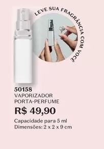 Oferta de Leve - Vaporizador Porta-Perfume por R$49,9 em O Boticário