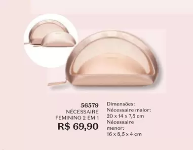 Oferta de Nécessaire Feminino 2 Em 1 por R$69,9 em O Boticário