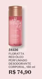 Oferta de Floratta - Red Oleo Perfumado Desodorante Corporal por R$74,9 em O Boticário