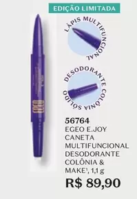 Oferta de Egeo - E.joy Caneta Multifuncional Desodorante Colônia & Make por R$89,9 em O Boticário