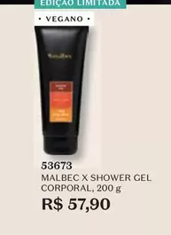 Oferta de O boticario - Malbec X Shower Gel Corporal por R$57,9 em O Boticário