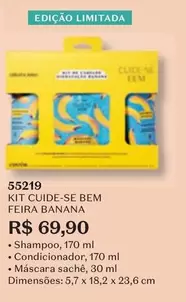 Oferta de Cuide-se Bem - Kit Cuide-Se Bem Feira Banana por R$69,9 em O Boticário