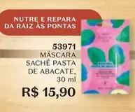 Oferta de De   - Máscara Sache Pasta De Abacate por R$15,9 em O Boticário