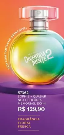 Oferta de O boticario - Sophie + Quasar Net Colonia Memorias por R$129,9 em O Boticário