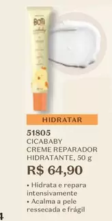 Oferta de Pelé - Creme Reparador Hidratante por R$64,9 em O Boticário