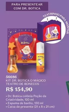 Oferta de Colônia - Kit De Botica O Mágico Teatro De Bonecos por R$154,9 em O Boticário