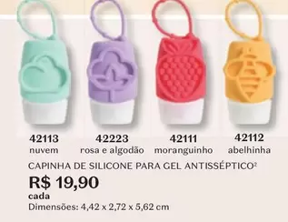 Oferta de Rosa - Capinha De Silicone Para Gel Antisséptico 42113 por R$19,9 em O Boticário