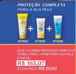 Oferta de Pelé - Proteção Completa Para A Sua Pele por R$165,07 em O Boticário