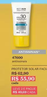 Oferta de Solar - Protetor Facial Antissinais por R$55,9 em O Boticário