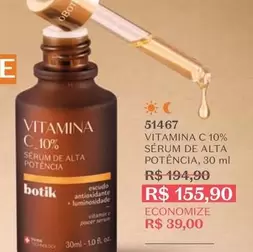 Oferta de Power - Vitamina C 10% Sérum De Alta Potência por R$155,9 em O Boticário