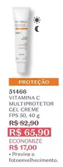 Oferta de Vitamina - C Multiprotetor Gel Creme Fps 50 por R$65,9 em O Boticário