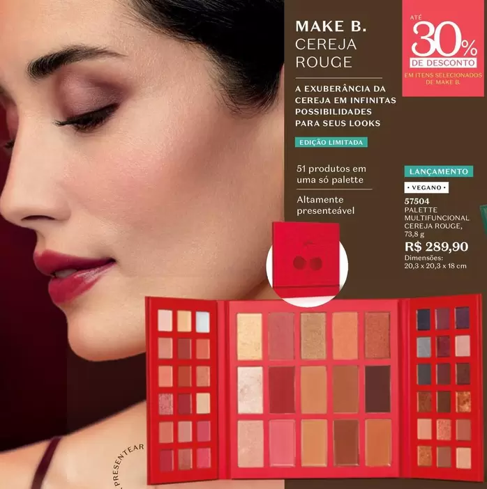 Oferta de Make B. - Cereja Rouge por R$259,9 em O Boticário