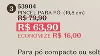 Oferta de Pincel Para Pó por R$68,9 em O Boticário