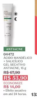 Oferta de Antiaçne - Acido Mandelico + Salicilico Gel Secativo por R$53,9 em O Boticário