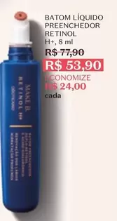 Oferta de Batom Líquido Preenchedor Retinol por R$53,9 em O Boticário