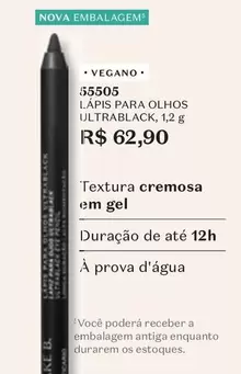 Oferta de L Apis Para Olhos Ultrablack por R$62,9 em O Boticário