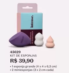 Oferta de Intenso - Kit De Esponjas por R$39,9 em O Boticário