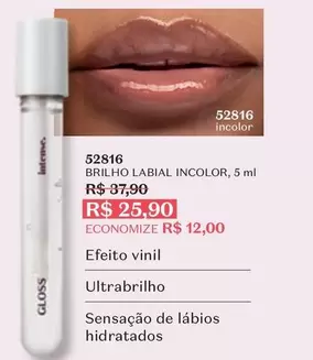 Oferta de O boticario - Brilho Labial Incolor por R$25,9 em O Boticário