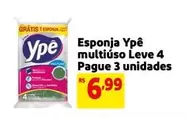 Oferta de Ypê - Esponja Multiúso Leve 4 Pague 3 Unidades por R$6,99 em Mercado Extra