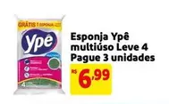 Oferta de Ypê - Esponja Multiúso Leve 4 Pague 3 Unidades por R$6,99 em Mercado Extra