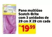 Oferta de Scotch Brite - Pano Multiuso Com 3 Unidades De 29 Cm X 29 Cm Cada por R$19,99 em Mercado Extra