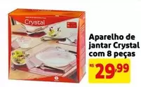 Oferta de Crystal - Aparelho De Jantar Com 8 Peças por R$29,99 em Mercado Extra