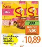 Oferta de Sadia - Coxa De Frango  Iqf Congelada por R$10,89 em Atacadão