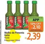 Oferta de Gota - Gota Molho De Pimenta por R$2,39 em Atacadão