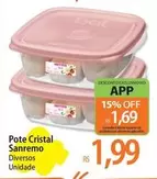 Oferta de Cristal - Sanremo por R$1,99 em Atacadão