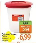 Oferta de Pleion - Pote Com Tampa por R$6,99 em Atacadão